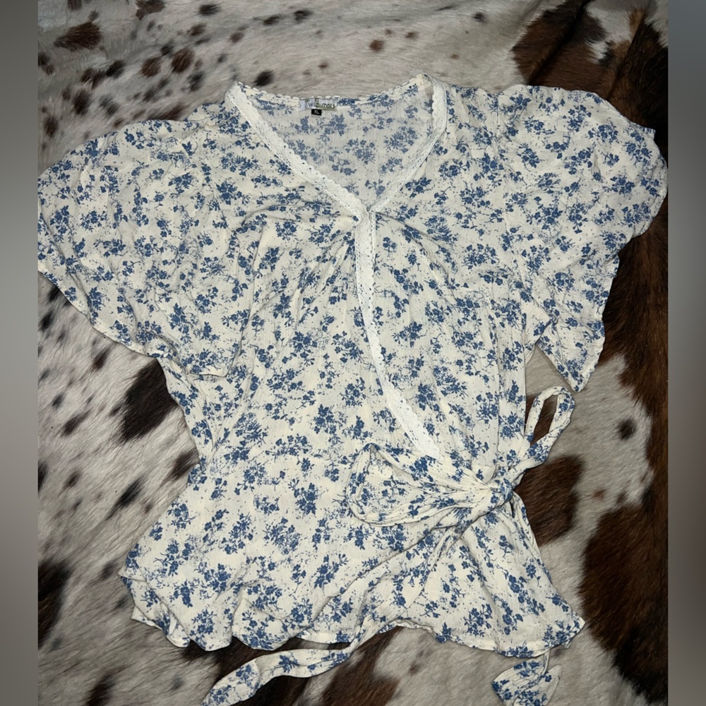 Wild Moss Cross tie shirt